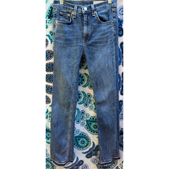 Rag & Bone Hana Croyden Jeans 24 - Picture 2 of 11